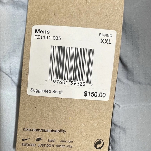 Nike Therma-Fit ADV Reflective Silver Running Vest Mens Size XXL 2XL FZ1131 New - Picture 10 of 14